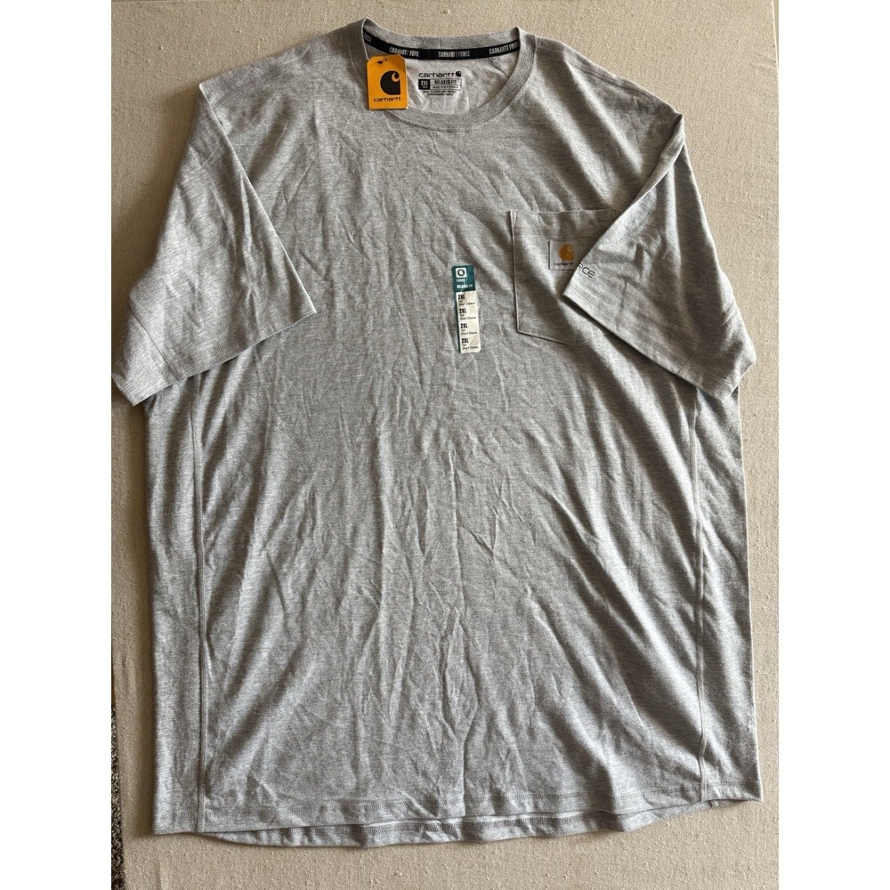 NWT Carhartt Force Relaxed Fit Short Sleeve Pocket Shirt 2XL Tall
